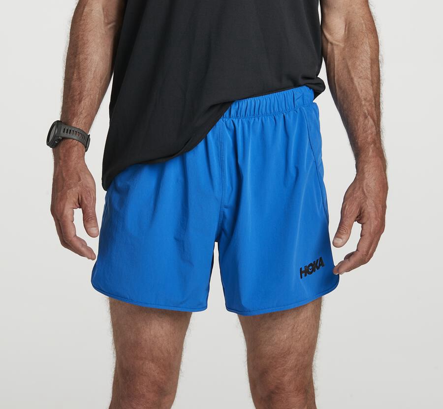 Shorts Mens - Hoka One One Performance - Blue - ZVAPRBU-10